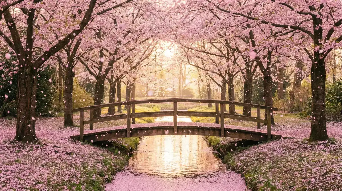 樱花桥畔 - 两个人免费视频观看BD高清 唯美风景